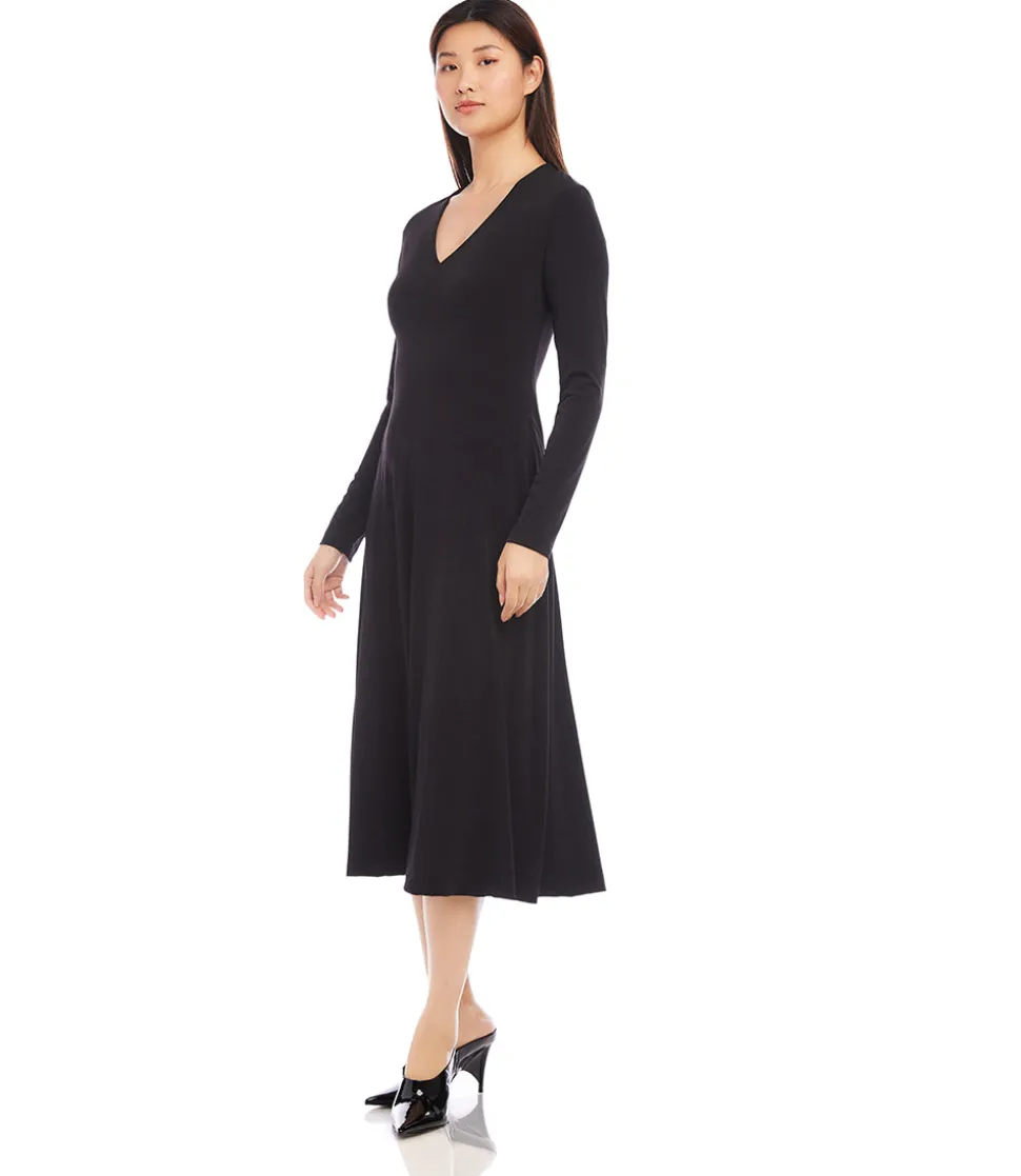 Petite Size Kate V-Neck Midi Travel Dress