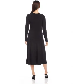Petite Size Kate V-Neck Midi Travel Dress