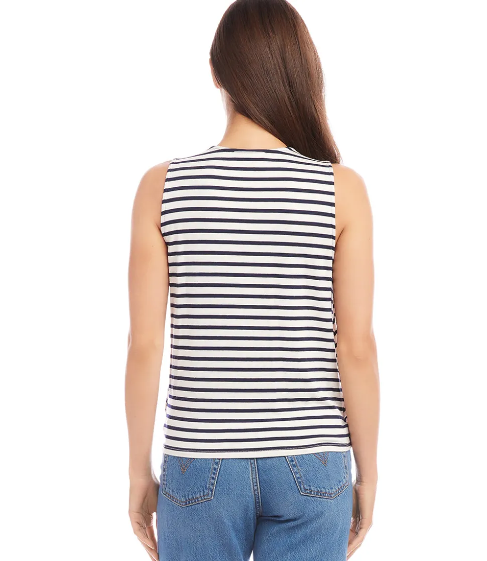Petite Size Layered Drape Front Top
