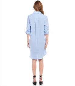 Petite Size Linen Shirtdress