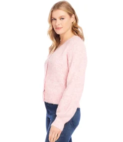 Petite Size Pearl Button Cardigan Sweater