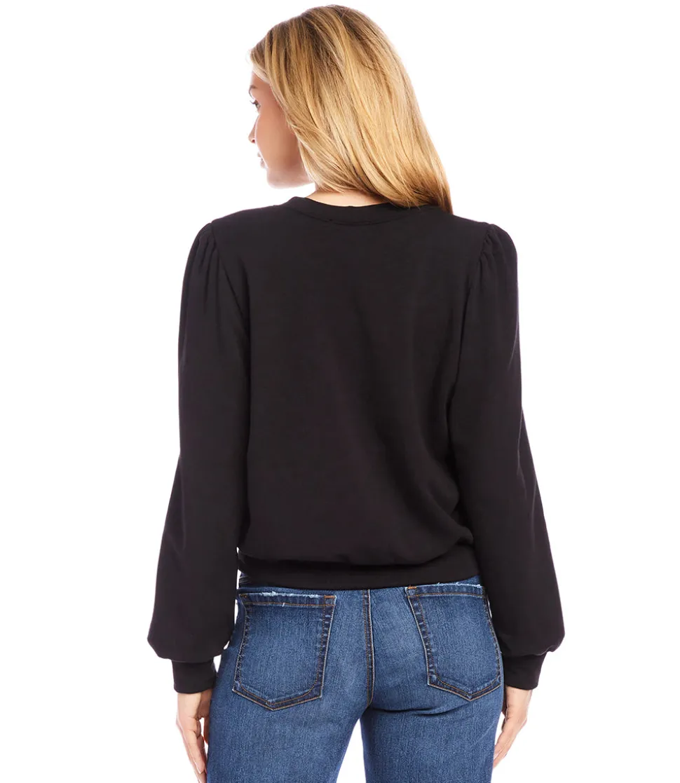 Petite Size Puff Sleeve Sweatshirt