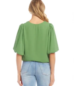 Petite Size Puff Sleeve Top