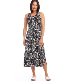 Petite Size Sleeveless Midi Dress