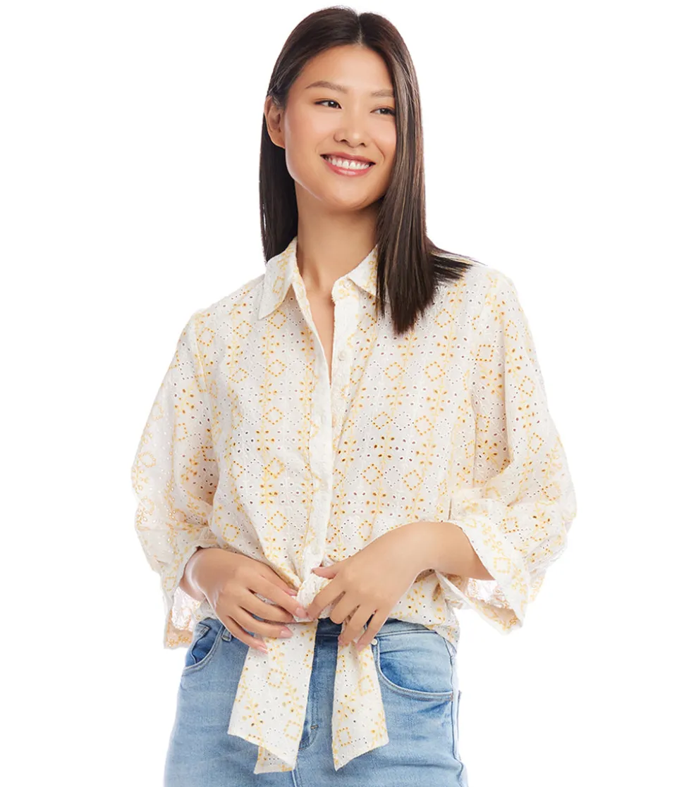 Petite Size Tie-Front Top