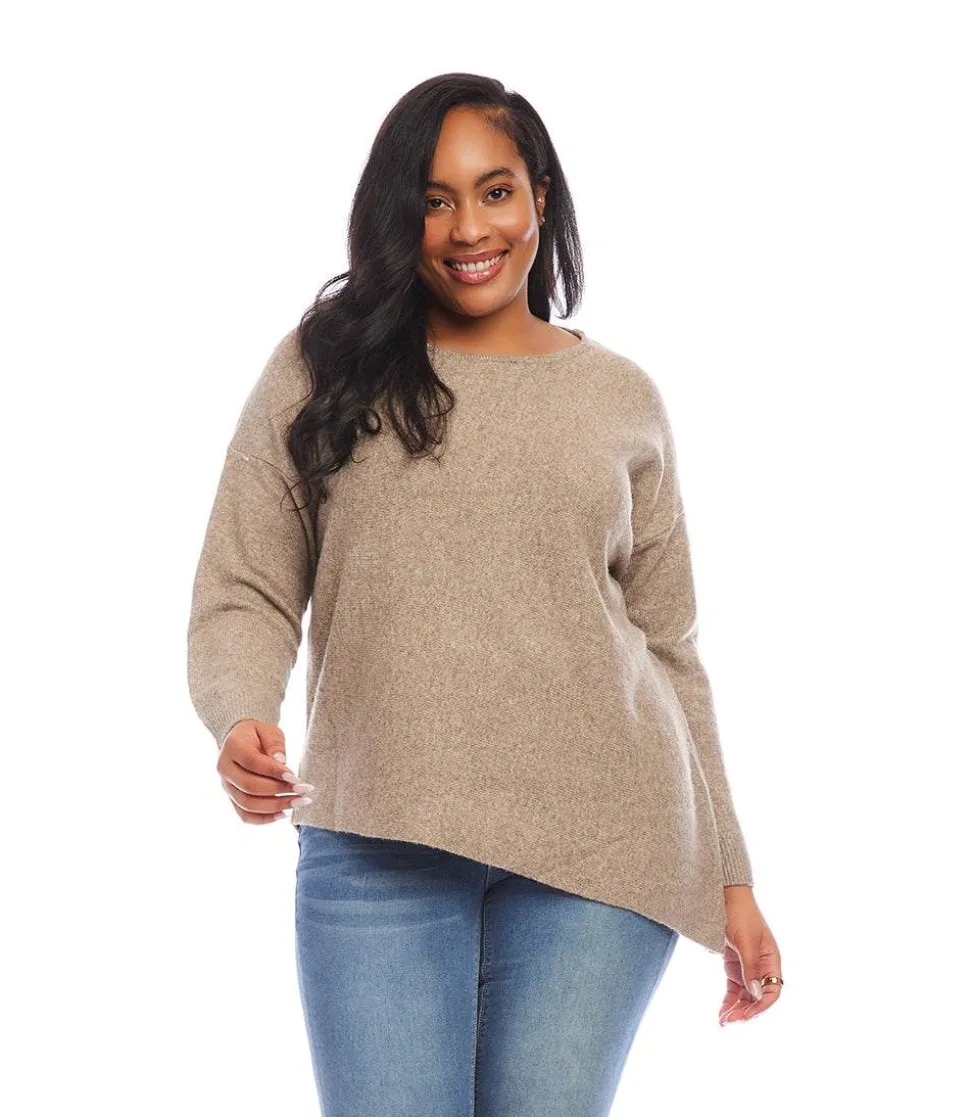 Plus Size Asymmetric Sweater