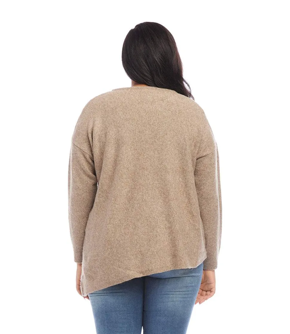 Plus Size Asymmetric Sweater