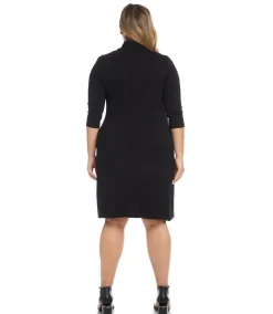 Plus Size Cascade Wrap Dress