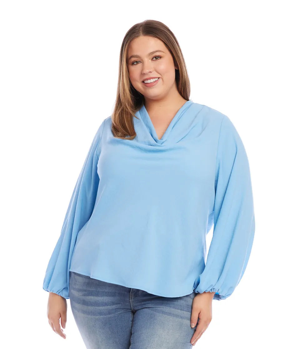 Plus Size Cowl Neck Top