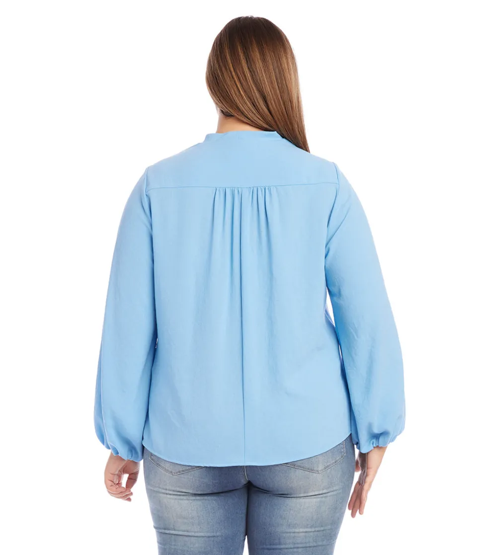 Plus Size Cowl Neck Top
