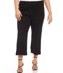 Plus Size Cropped Pintuck Pants