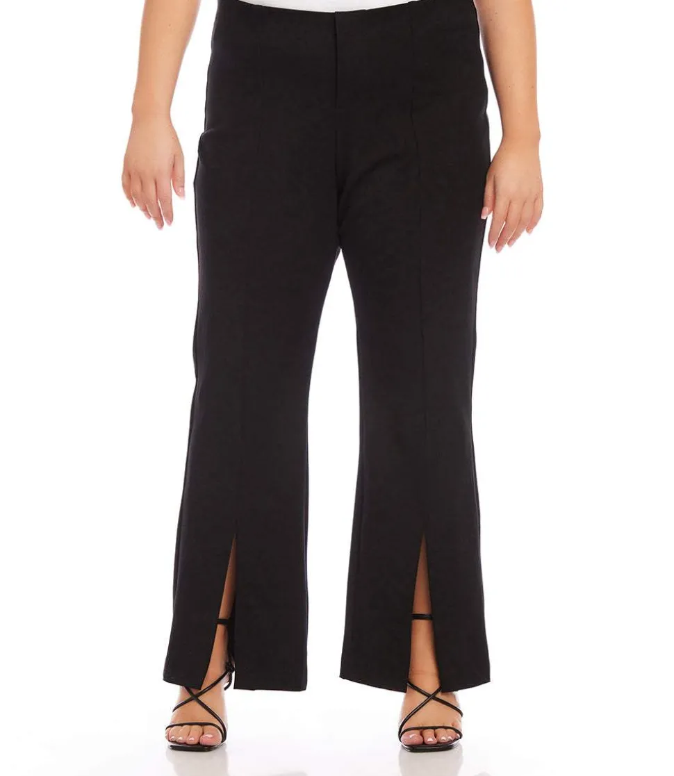 Plus Size Front Slit Pants