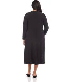 Plus Size Kate V-Neck Midi Travel Dress