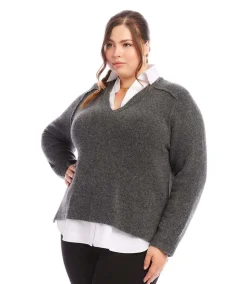 Plus Size Layered Sweater