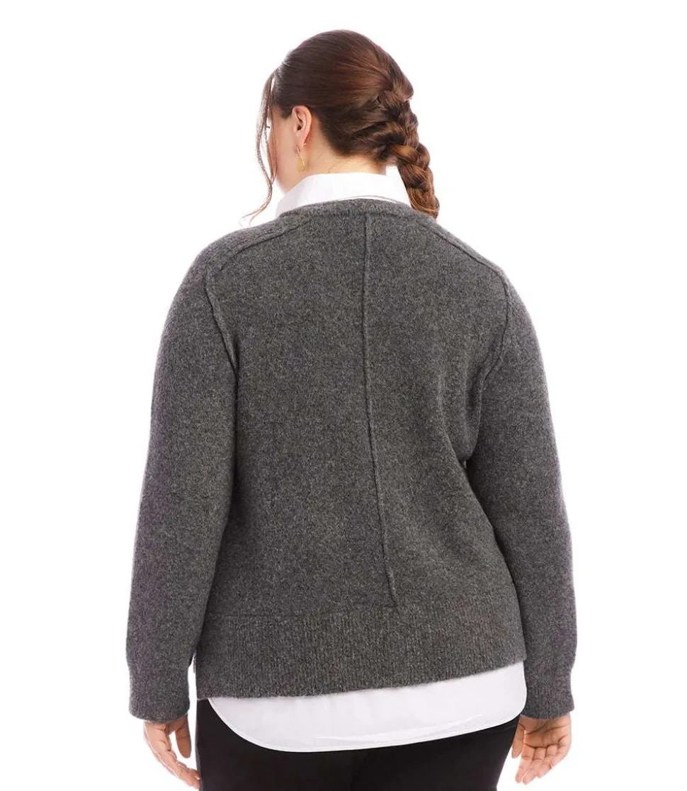 Plus Size Layered Sweater
