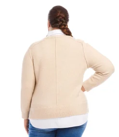 Plus Size Layered Sweater