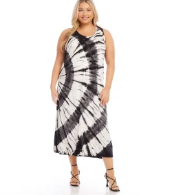 Plus Size Midi Tie Dye Dress