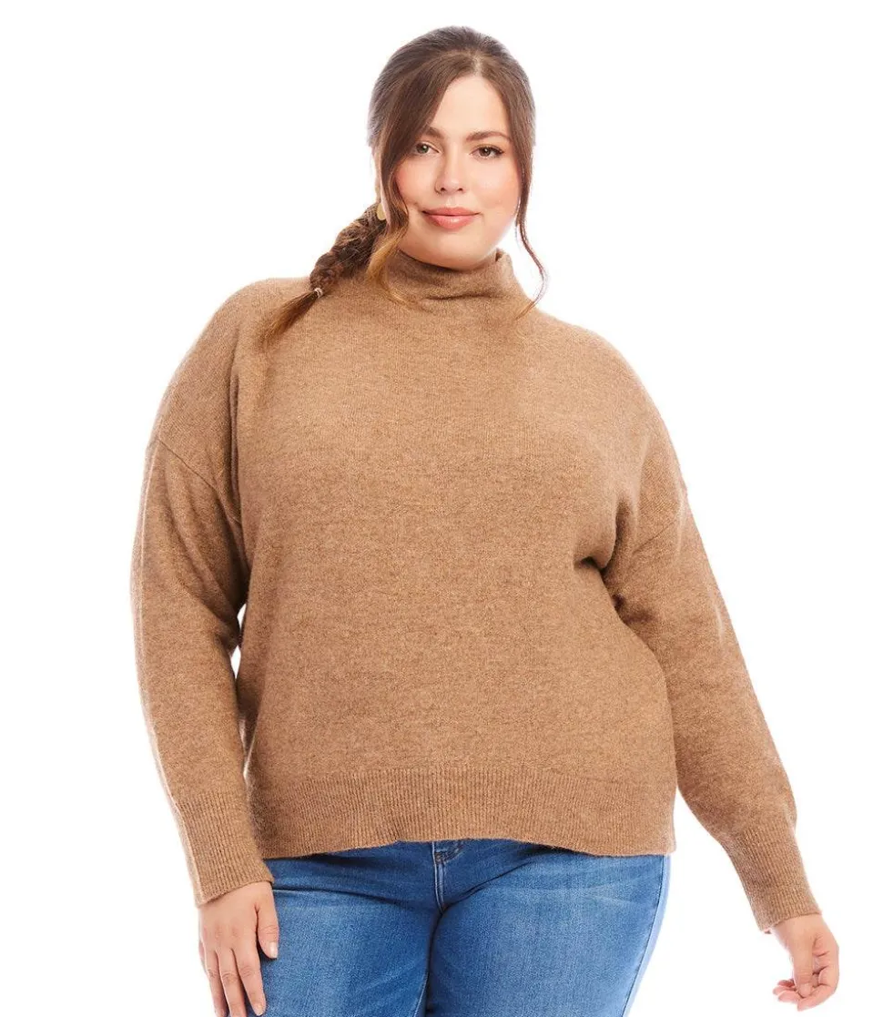Plus Size Mock Neck Sweater