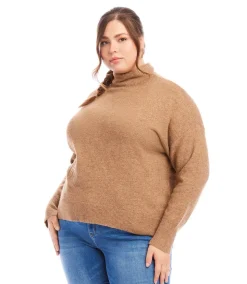 Plus Size Mock Neck Sweater