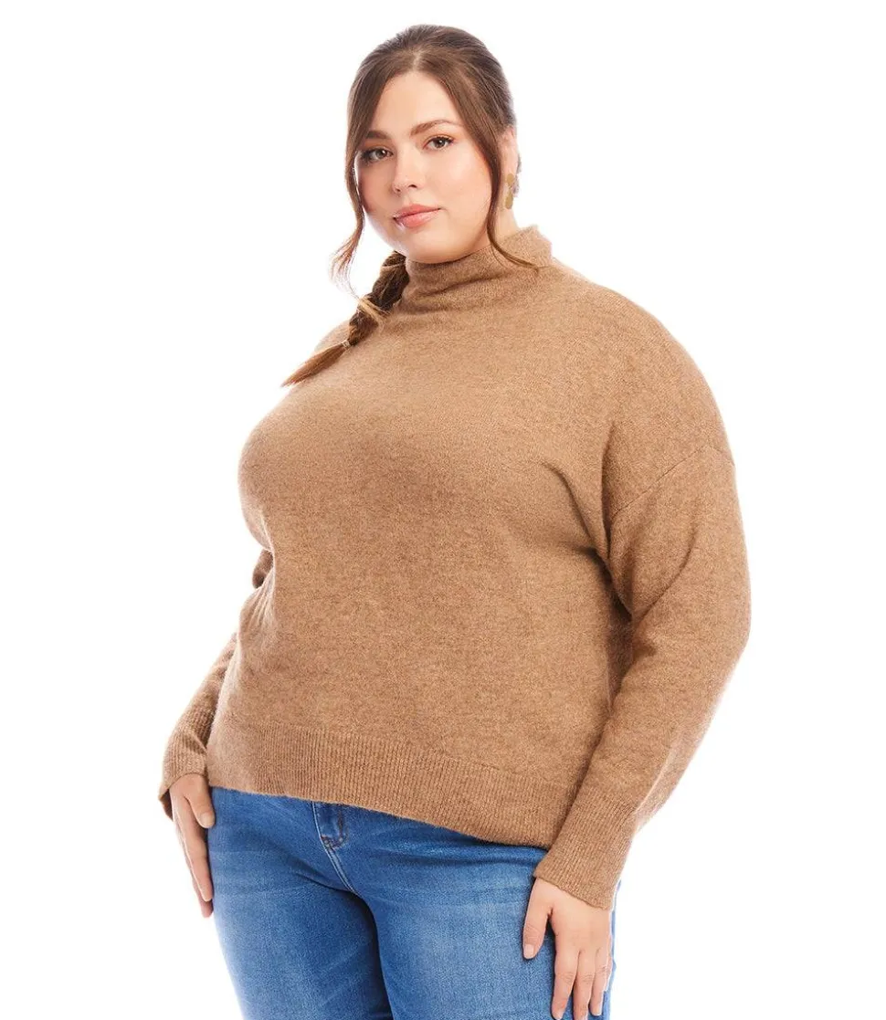 Plus Size Mock Neck Sweater