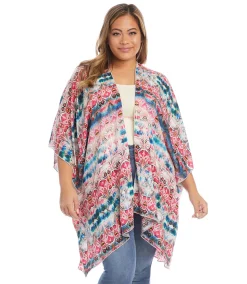 Plus Size Open Front Jacket