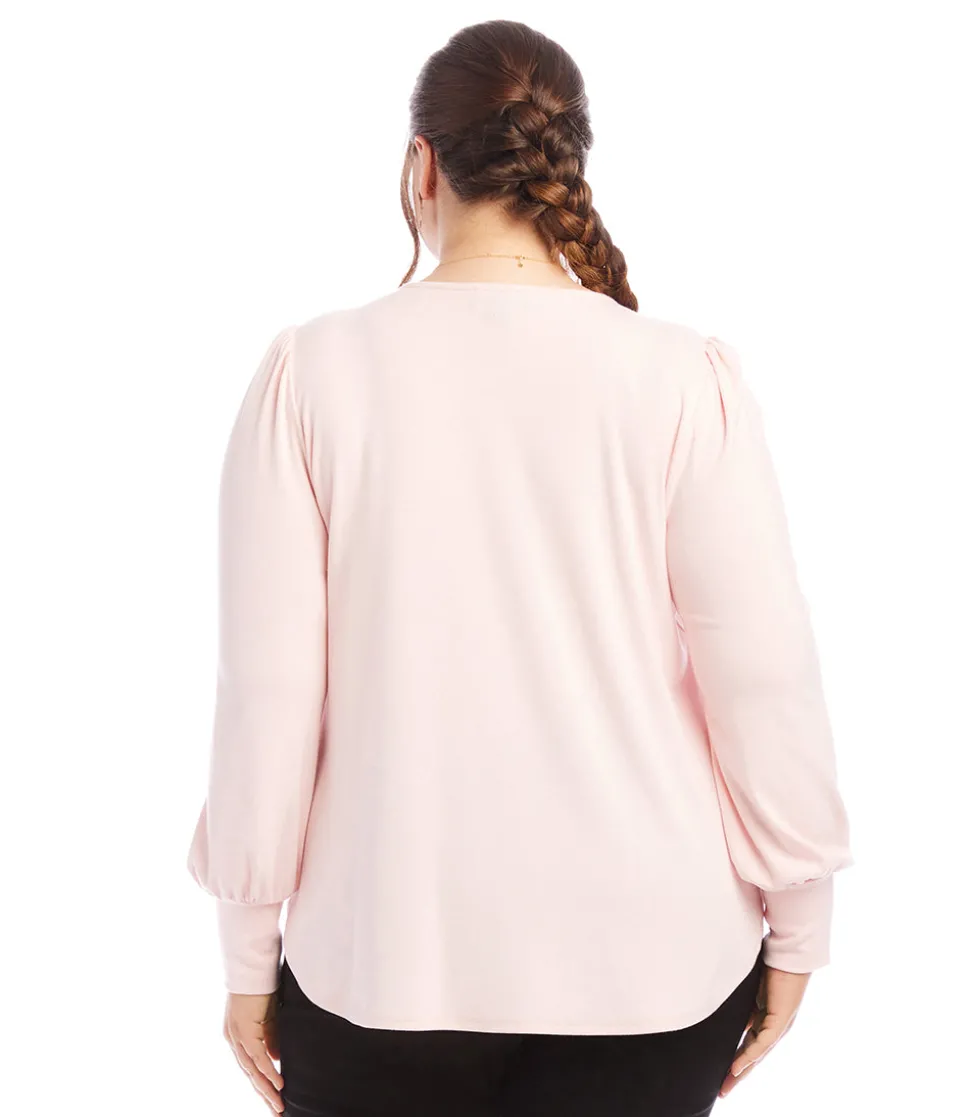 Plus Size Puff Sleeve Top