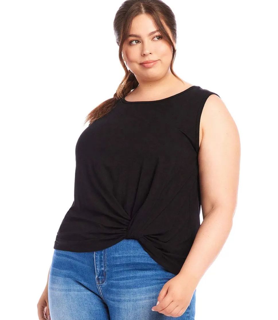 Plus Size Sleeveless Pick Up Top