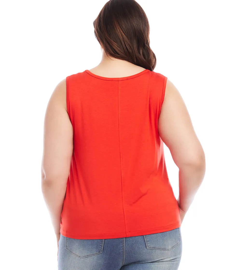 Plus Size Sleeveless Pick Up Top