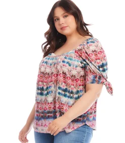 Plus Size Square Neck Top