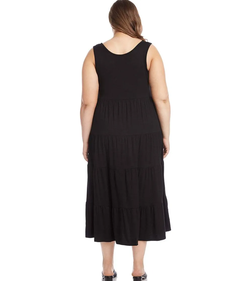 Plus Size Tiered Midi Dress