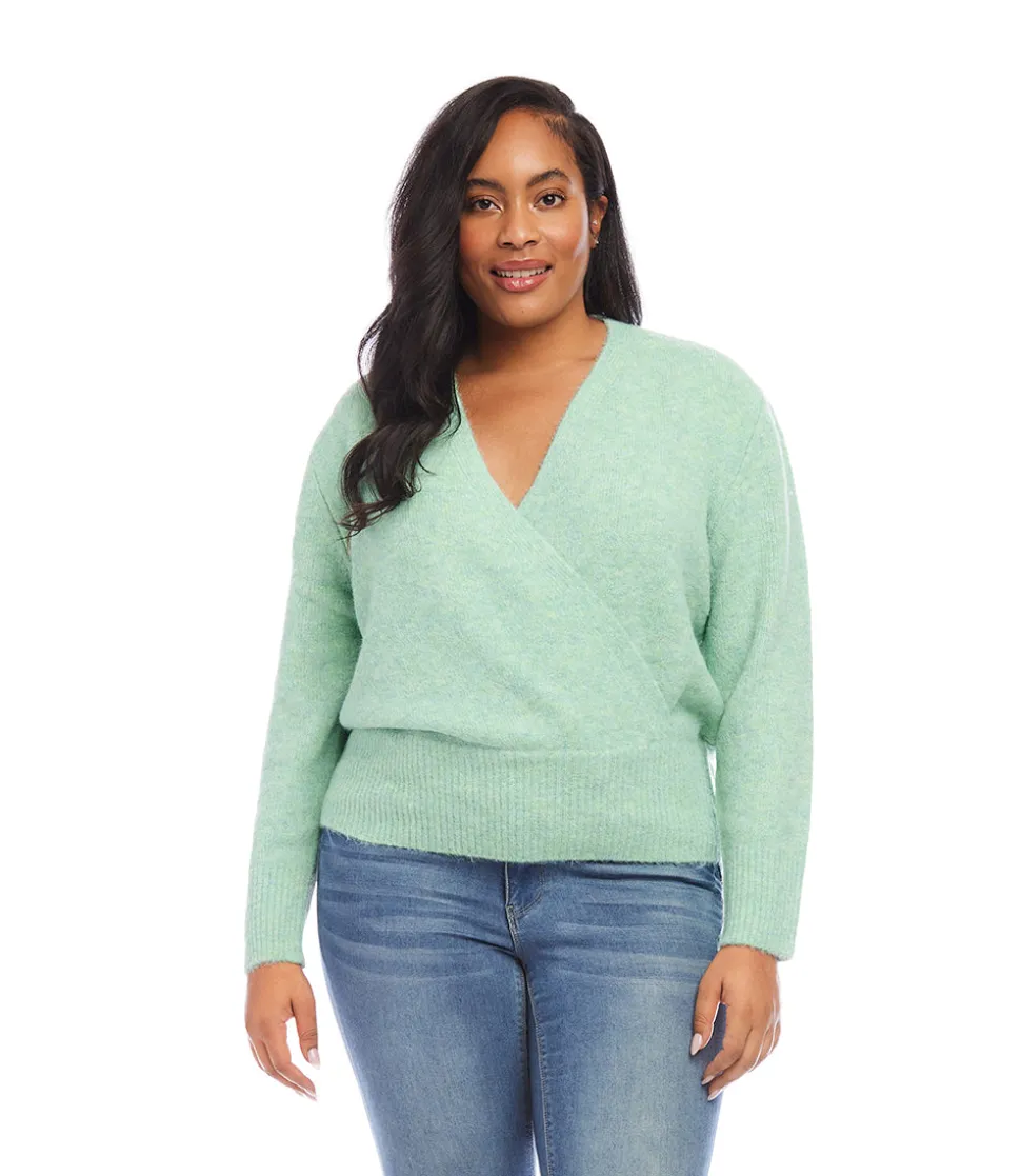 Plus Size Wrap Sweater