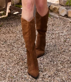 Pointed Toe Western High Boots