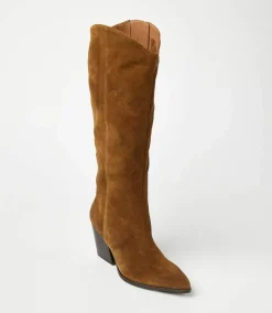 Pointed Toe Western High Boots