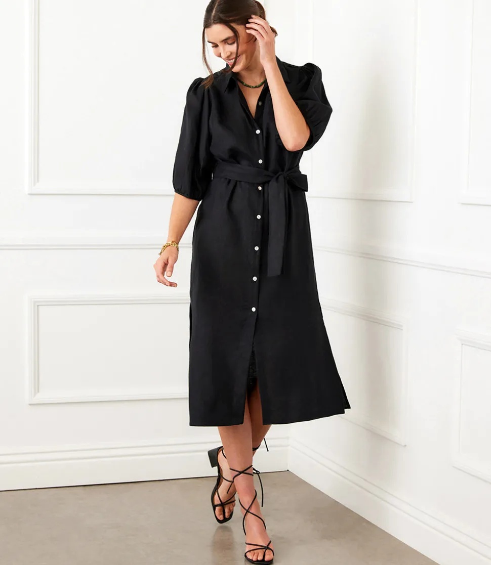Puff Sleeve Shirtdress
