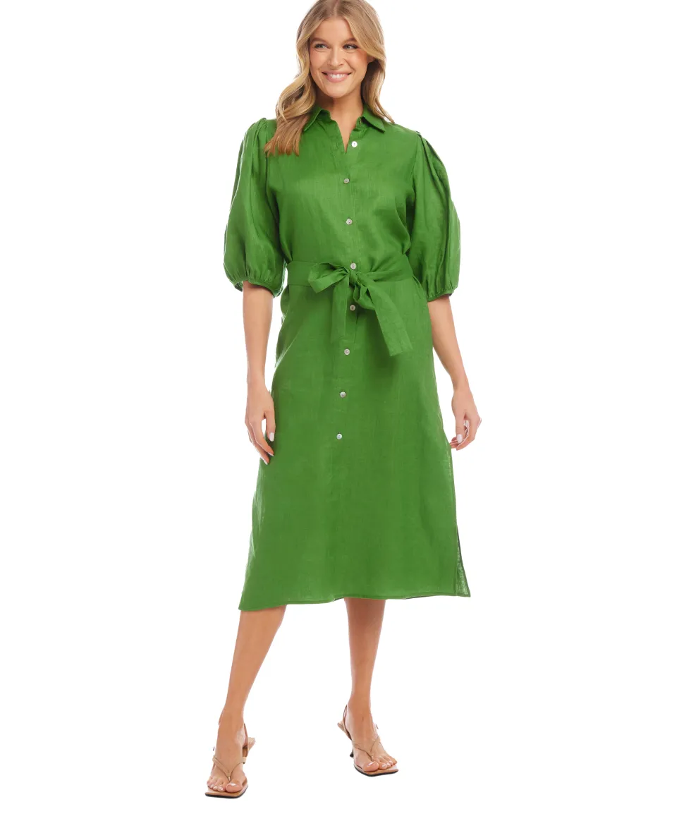 Puff Sleeve Shirtdress