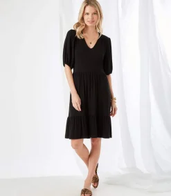 Puff Sleeve Tiered Dress