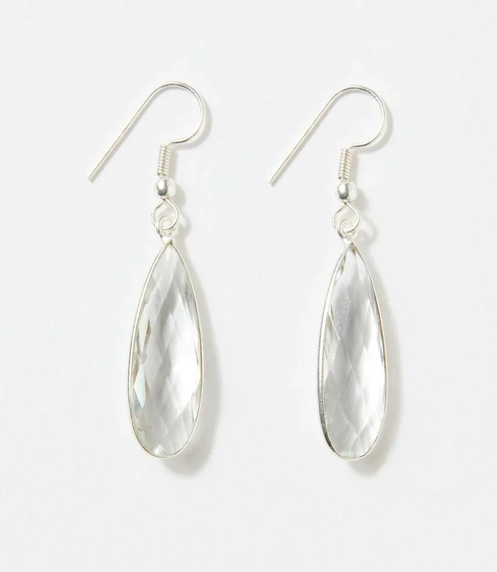Quartz Teardrop Earrings