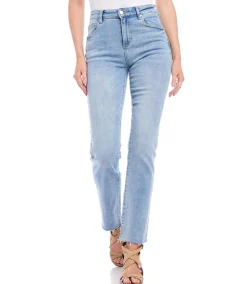 Raw Hem Straight Jeans