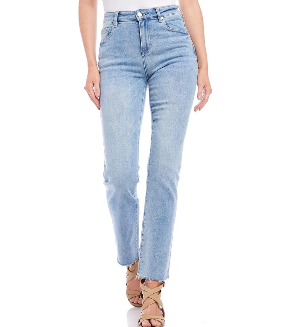 Raw Hem Straight Jeans