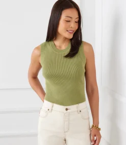 Ribbed Sleeveless Sweater Tank