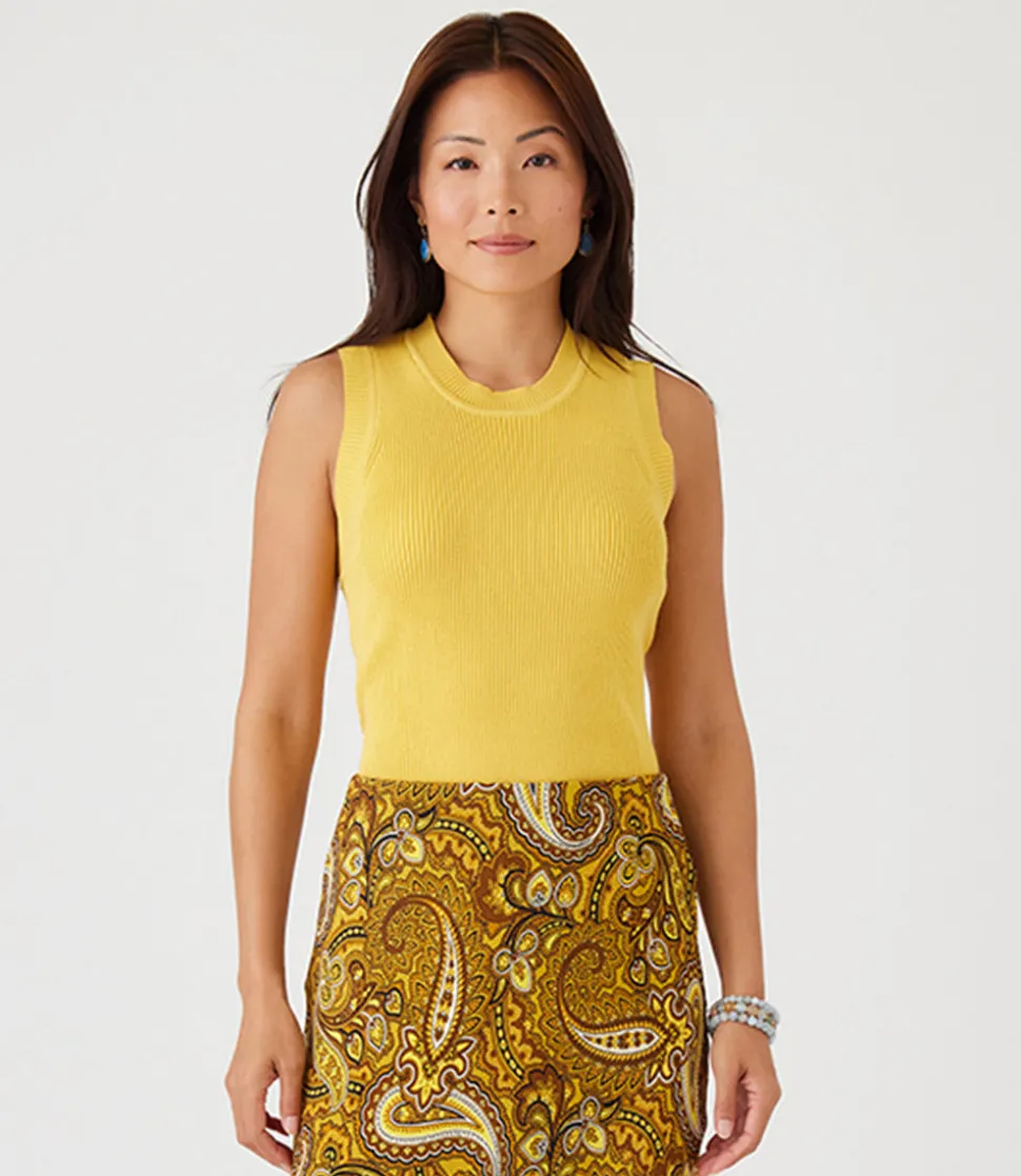 Ribbed Sleeveless Sweater Tank