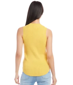 Ribbed Sleeveless Sweater Tank