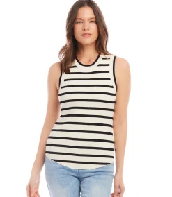Ribbed Sleeveless Sweater Tank