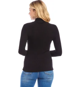 Ribbed Turtleneck Top