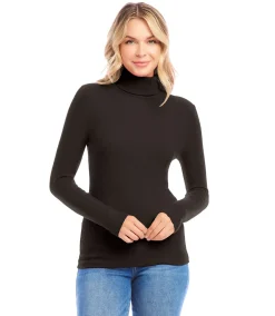 Ribbed Turtleneck Top