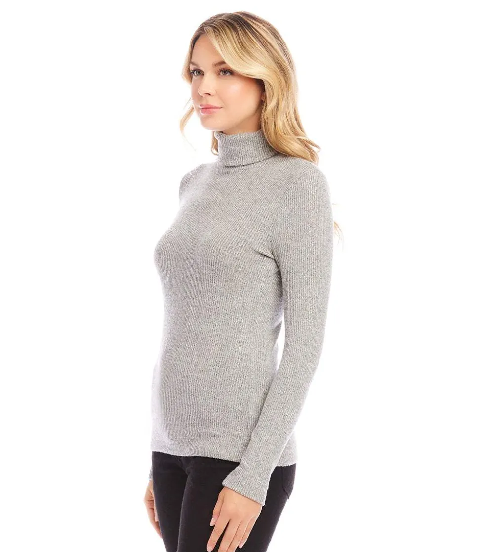 Ribbed Turtleneck Top