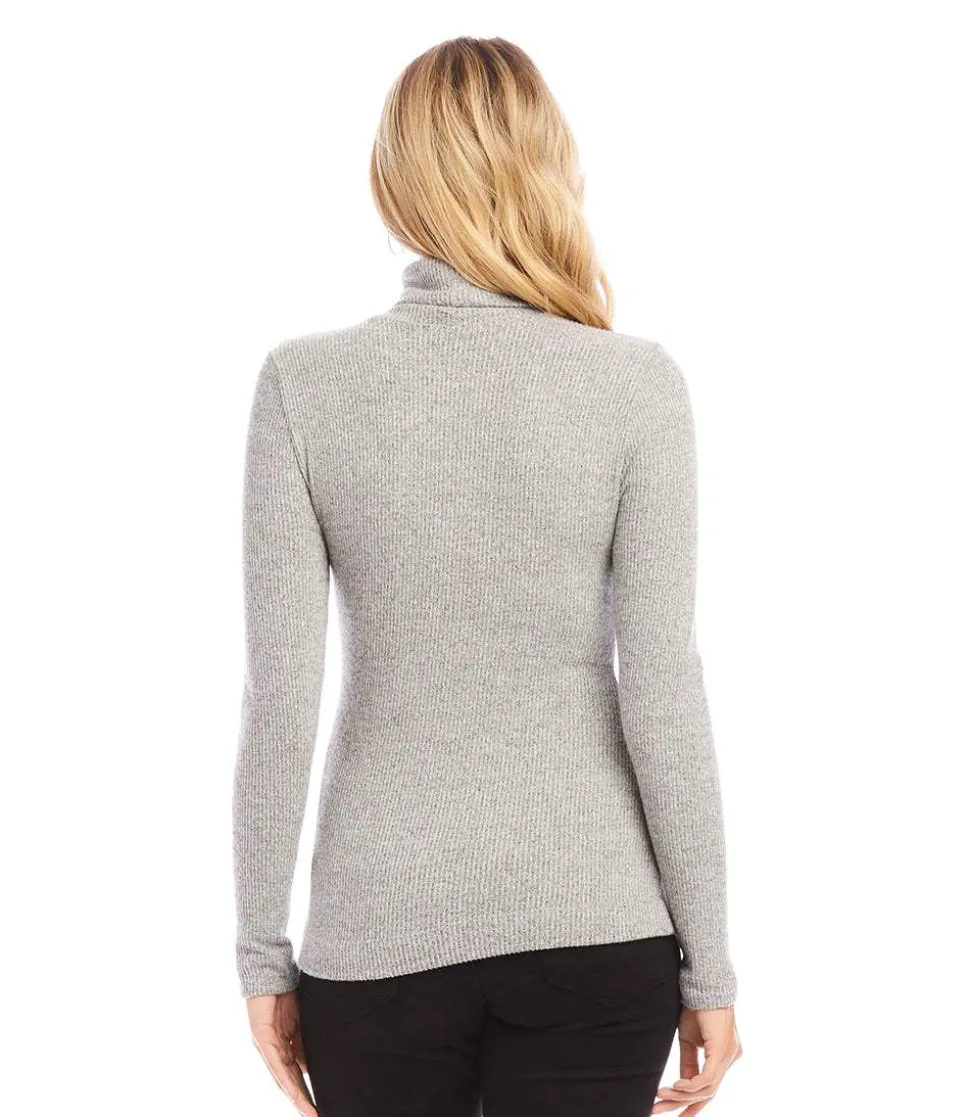 Ribbed Turtleneck Top