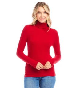 Ribbed Turtleneck Top