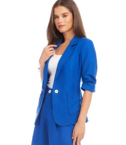 Ruched Sleeve Jacket
