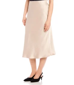 Satin Bias Cut Midi Skirt